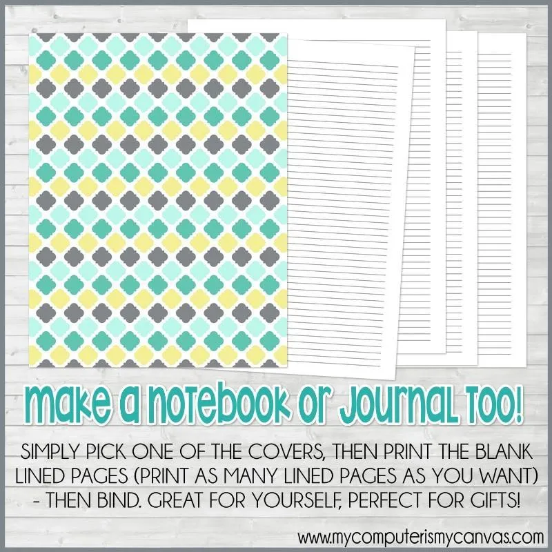 MINT Color Pack {Alternate Covers/Accessories for Planners/Journals} PRINTABLE