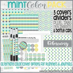 MINT Color Pack {Alternate Covers/Accessories for Planners/Journals} PRINTABLE