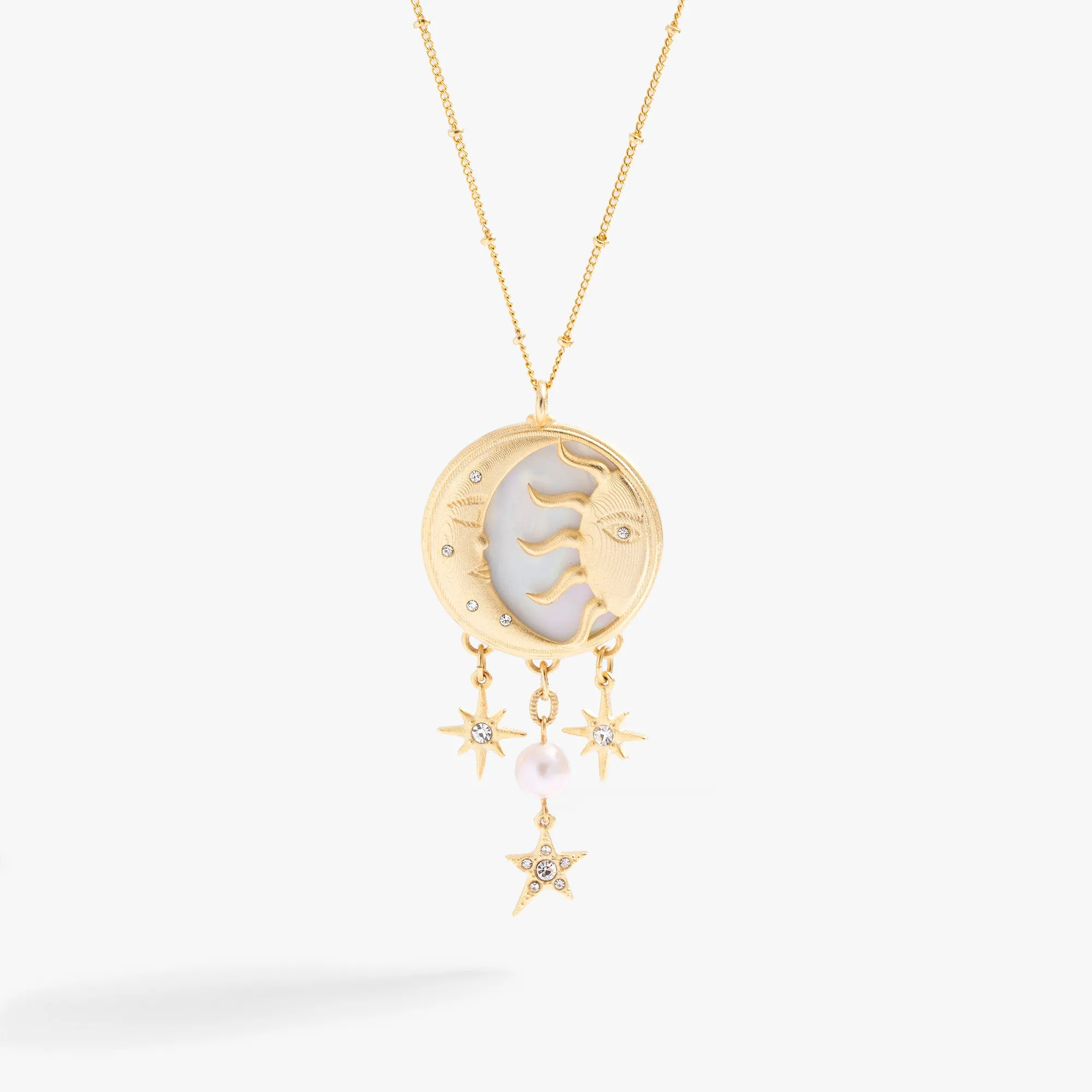 Moon and Sun Multicharm Necklace