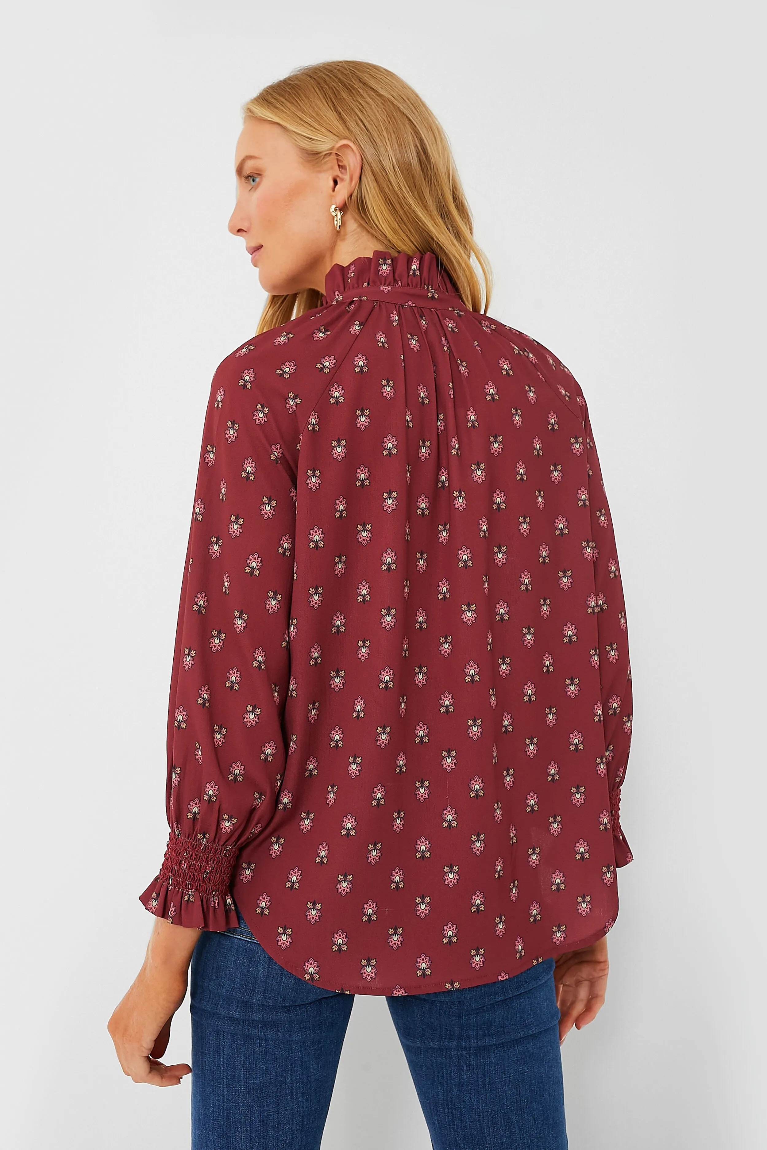 Mulberry Half Drop Schuyler Blouse