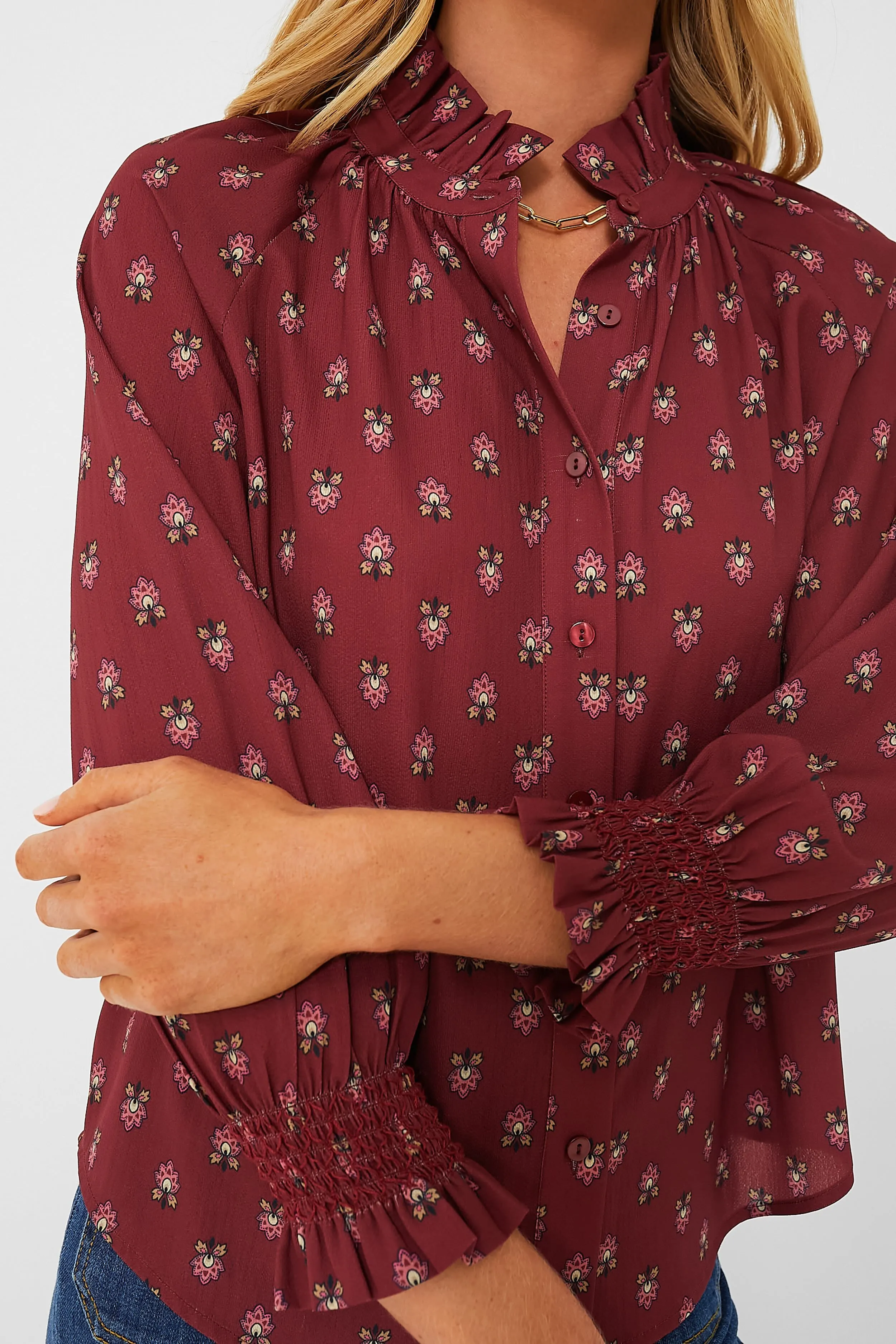 Mulberry Half Drop Schuyler Blouse