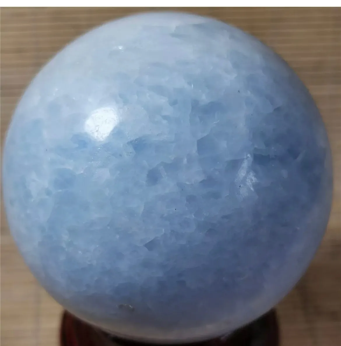 Natural Blue Calcite Gemstone Crystal Sphere