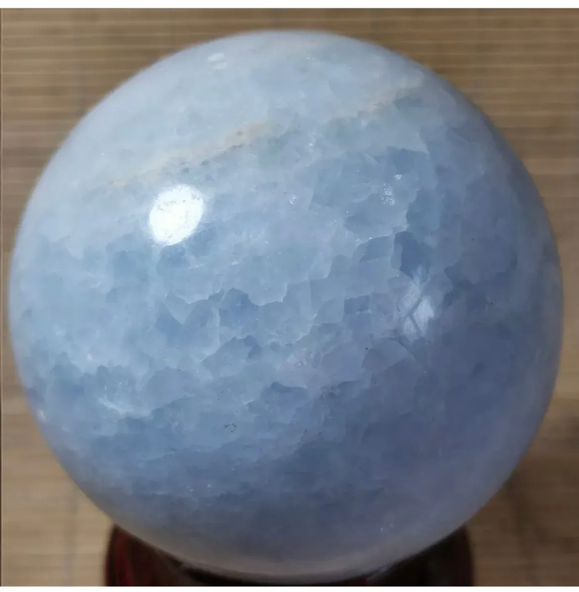 Natural Blue Calcite Gemstone Crystal Sphere