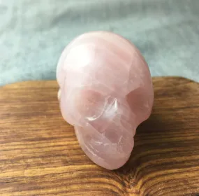 Natural Rose Quartz gemstone Skull