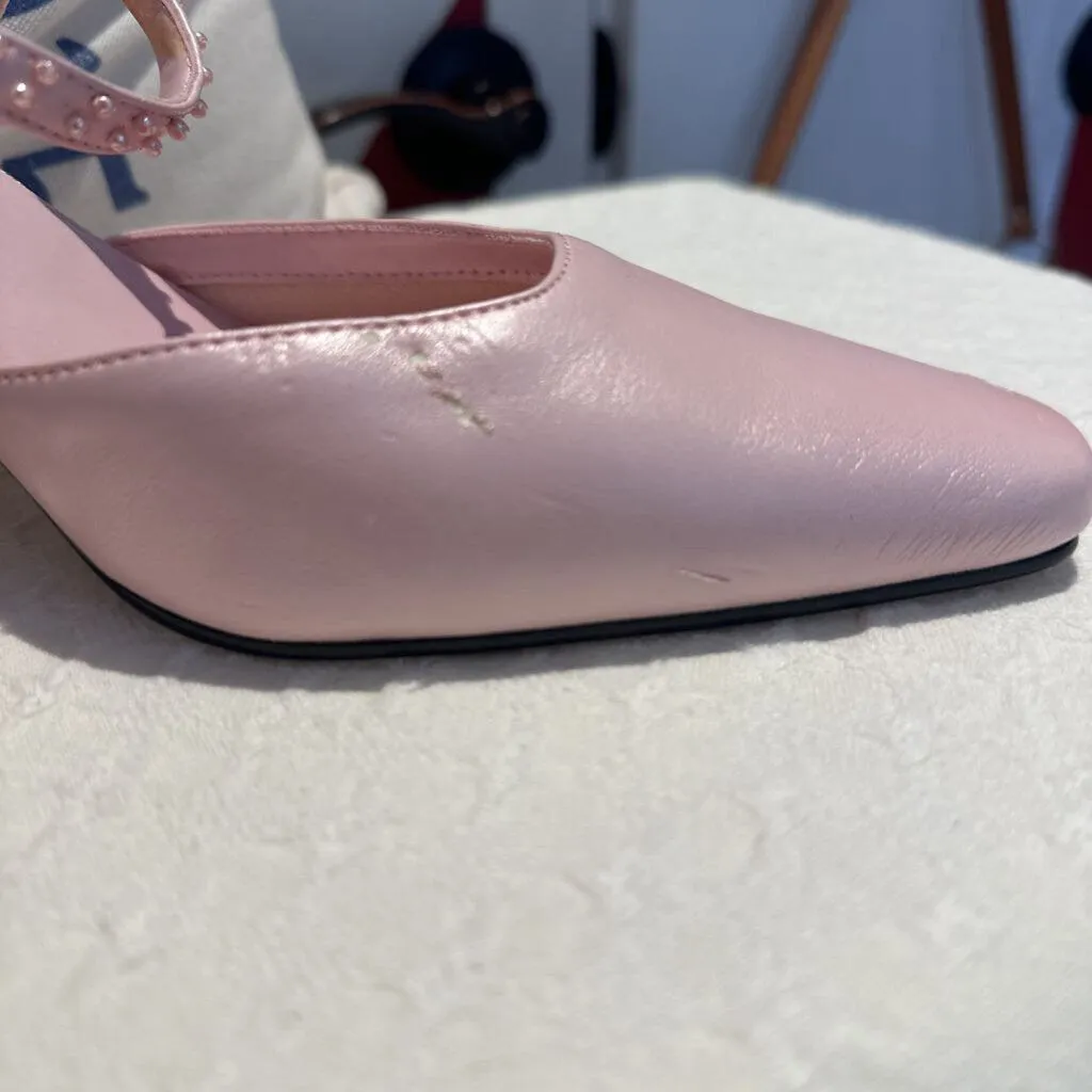 New! Salsero Pearl Pink Slingbacks (slight damage) Size 7W