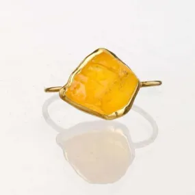 New Statement Raw Citrine Ring