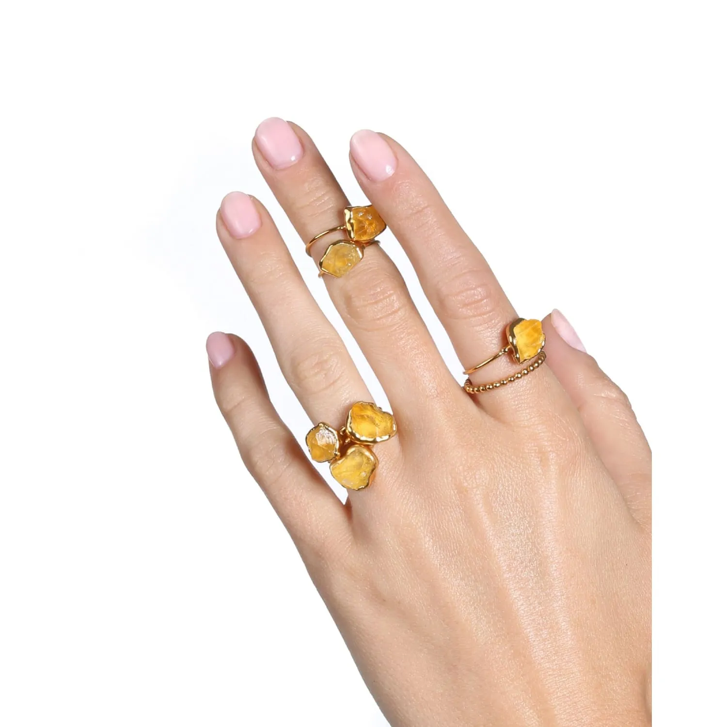 New Statement Raw Citrine Ring