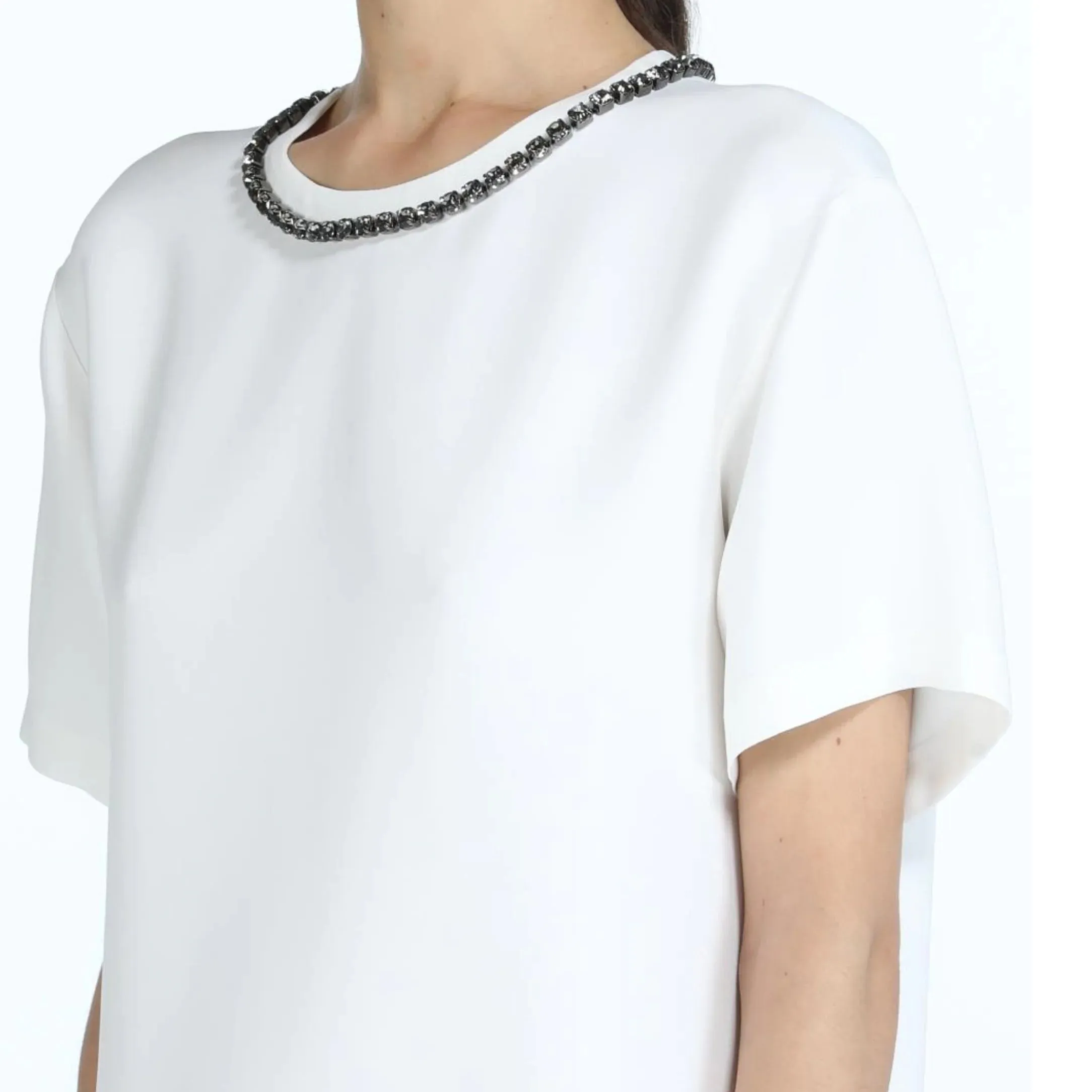 No. 21 Crystal-Embellished Tee-Shirt