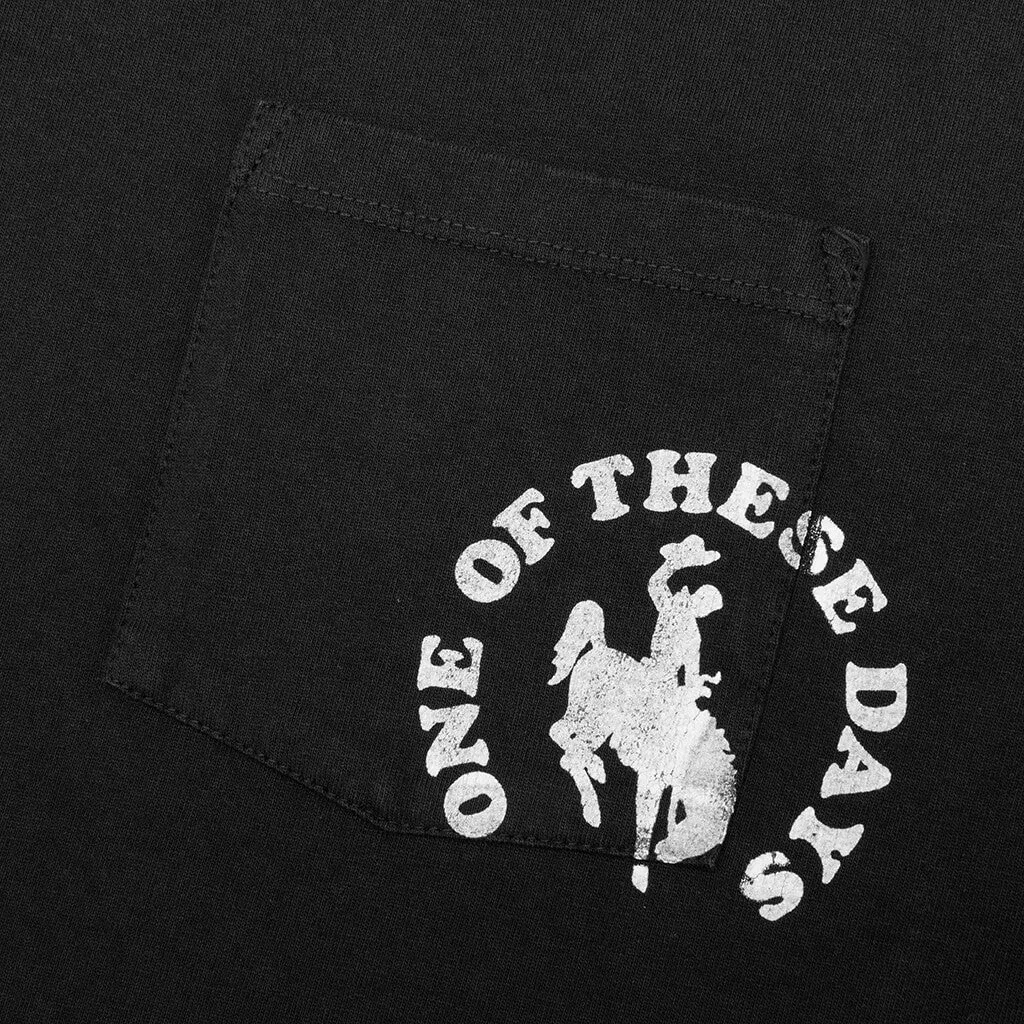 One Of These Days Cowboy Hippies Pocket Tee - Black