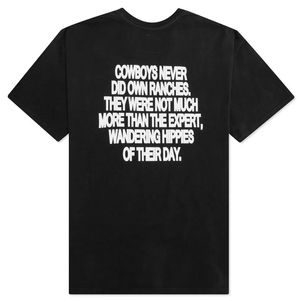 One Of These Days Cowboy Hippies Pocket Tee - Black