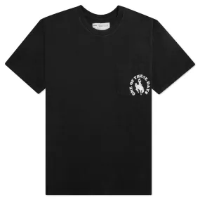 One Of These Days Cowboy Hippies Pocket Tee - Black