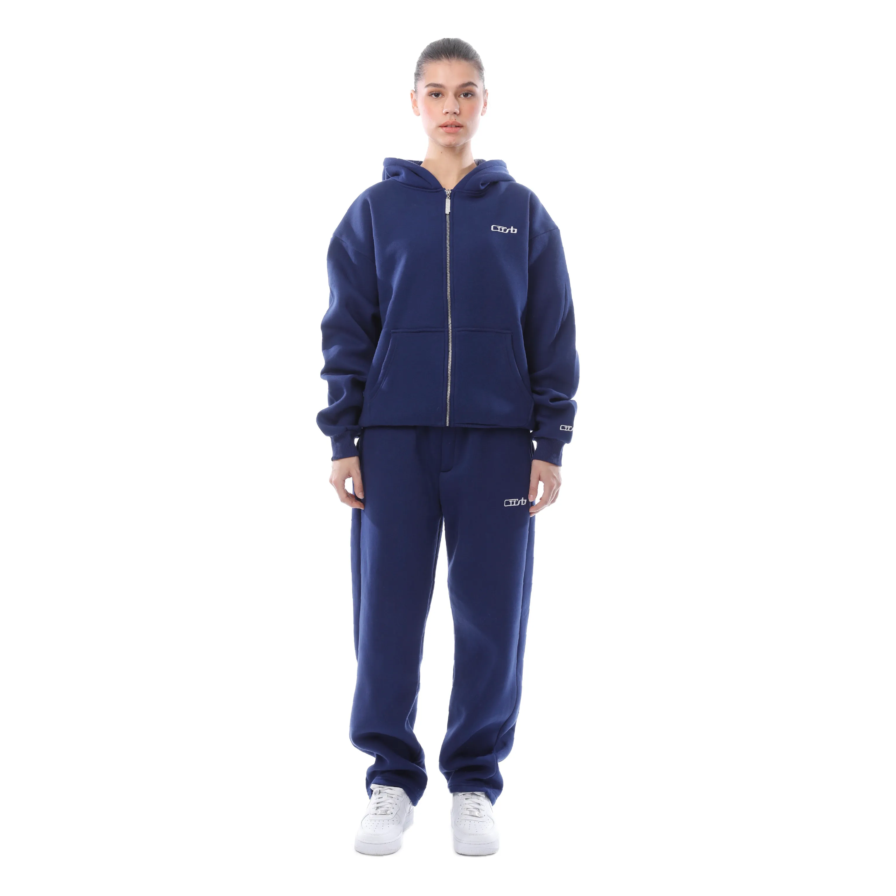 OPEN LEG JOGGER NAVY BLUE