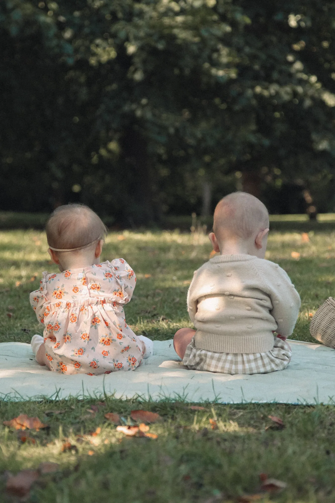 Orange/Green Floral Top & Bloomer Set