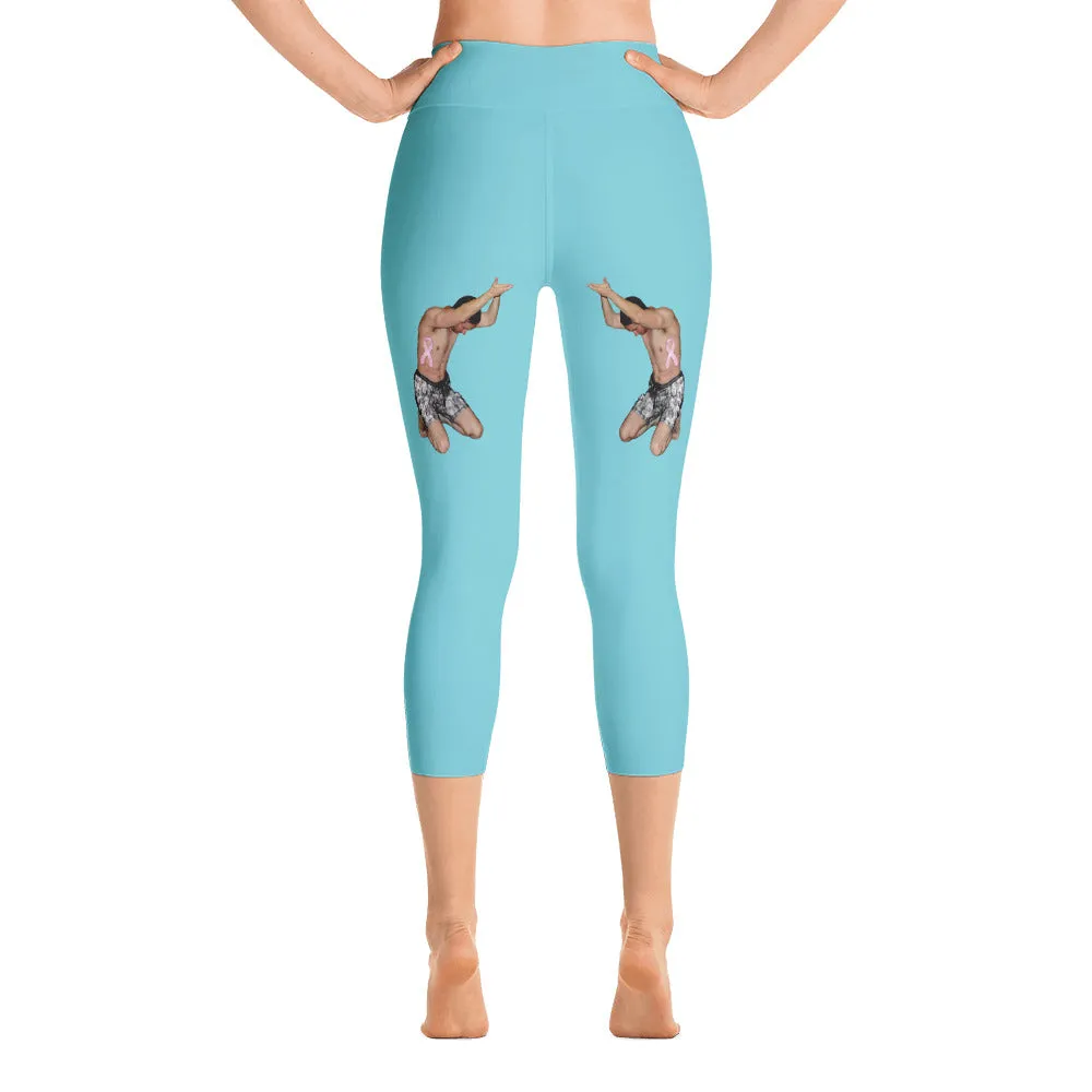 Our best viral leggings robin egg blue awesome goddess black letters