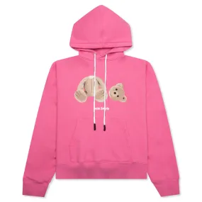 PA Bear Hoodie - Fuchsia/Brown