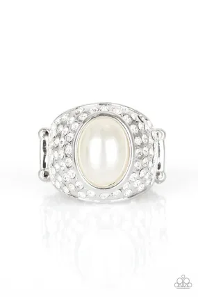 Paparazzi Glittering Go-Getter - White Ring