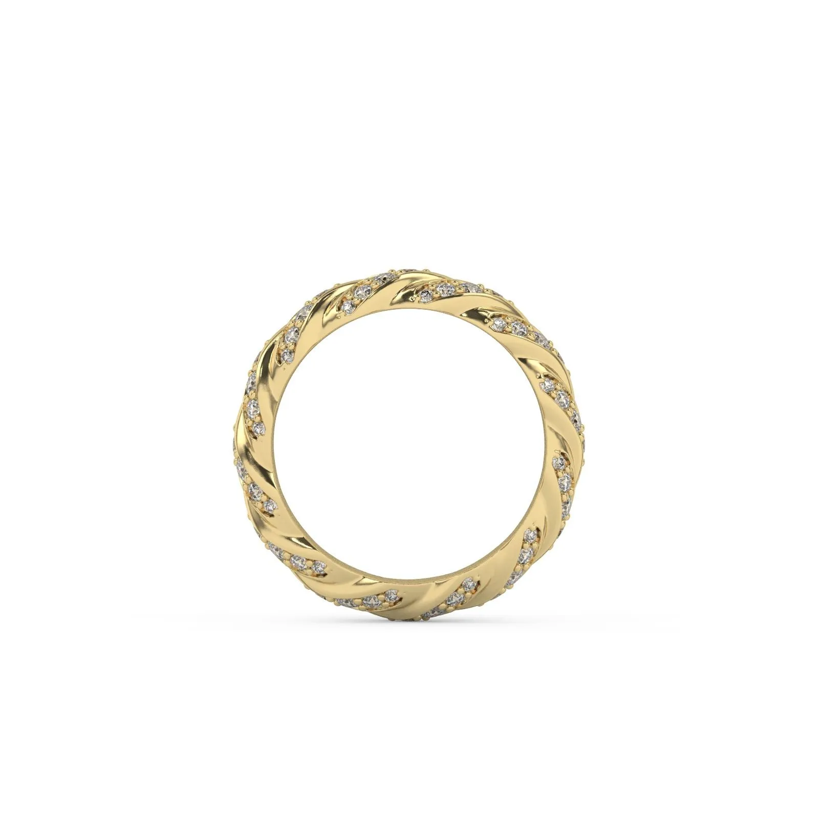 Pave Diamond Twist Ring