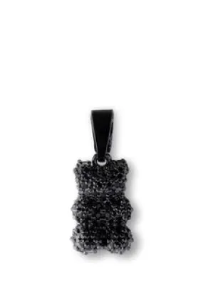 Pave Nostalgia Bear Pendant, Black