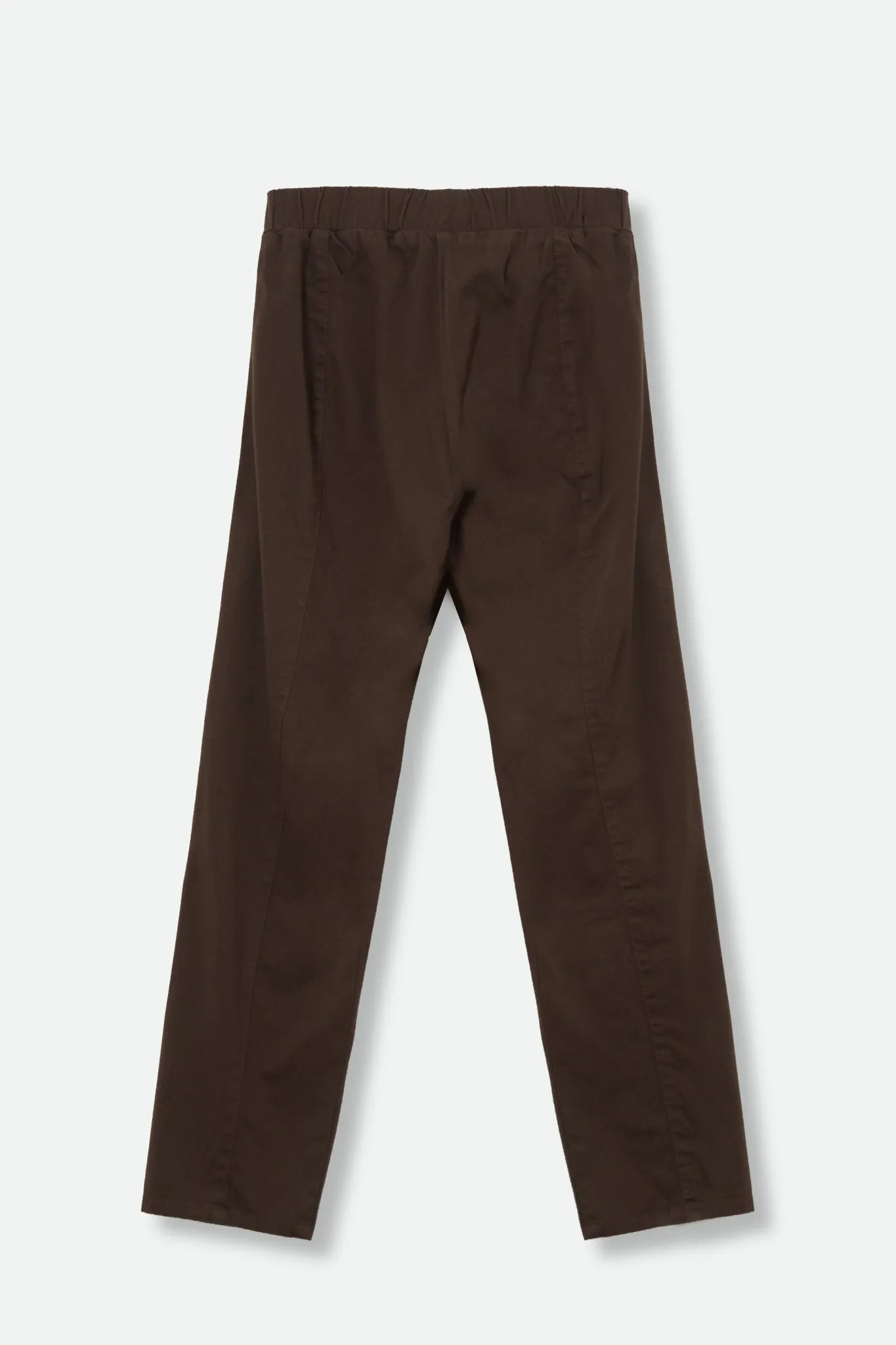 PERRYN PANT IN COTTON STRETCH IN CHOCOLATE BROWN