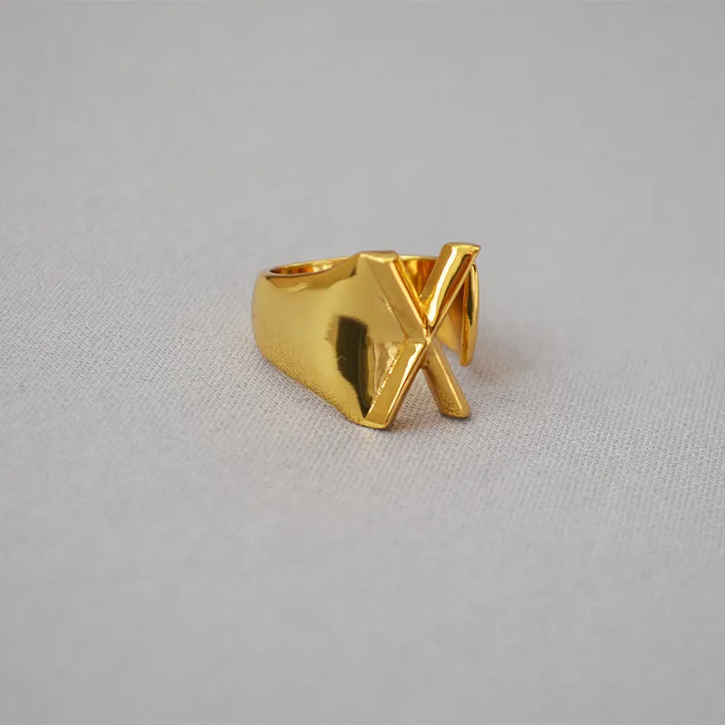 Personalized Initial Letter Ring