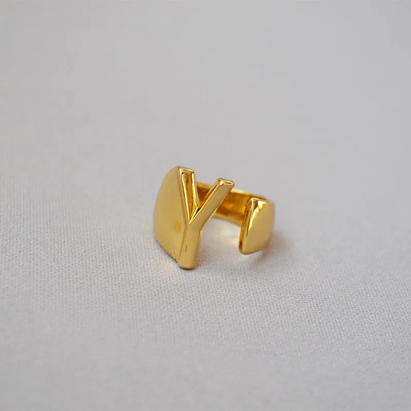 Personalized Initial Letter Ring