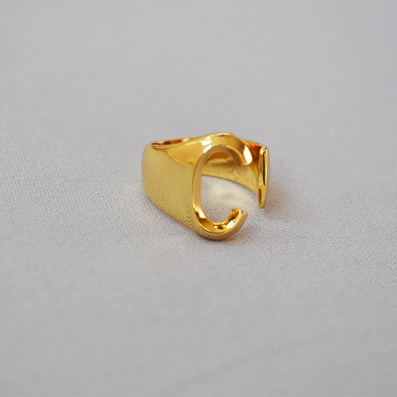 Personalized Initial Letter Ring