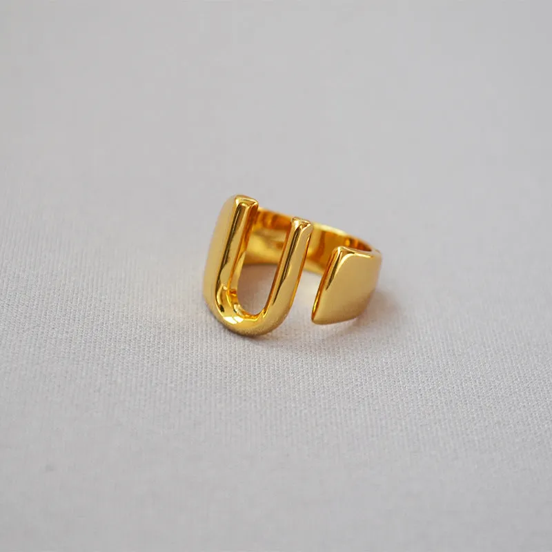 Personalized Initial Letter Ring