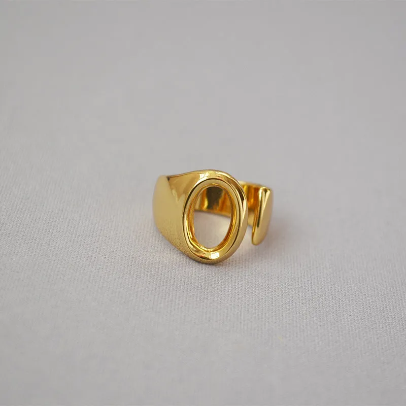 Personalized Initial Letter Ring