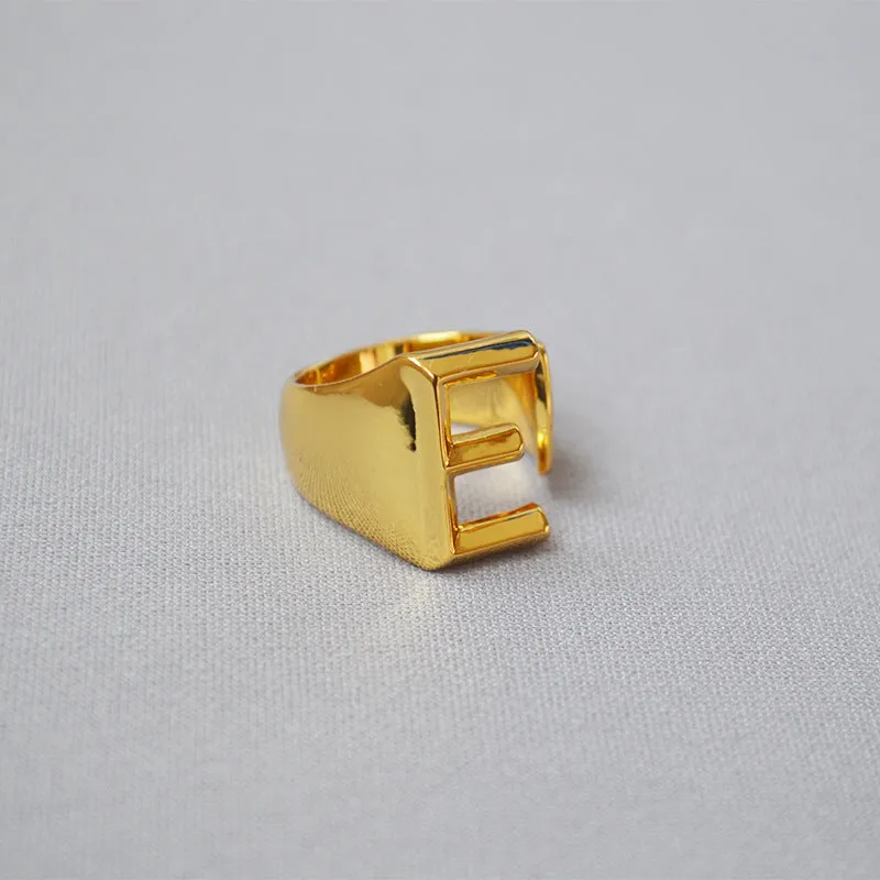 Personalized Initial Letter Ring