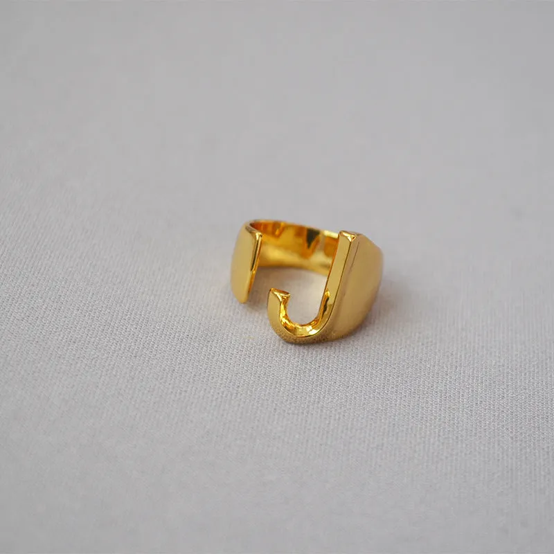 Personalized Initial Letter Ring