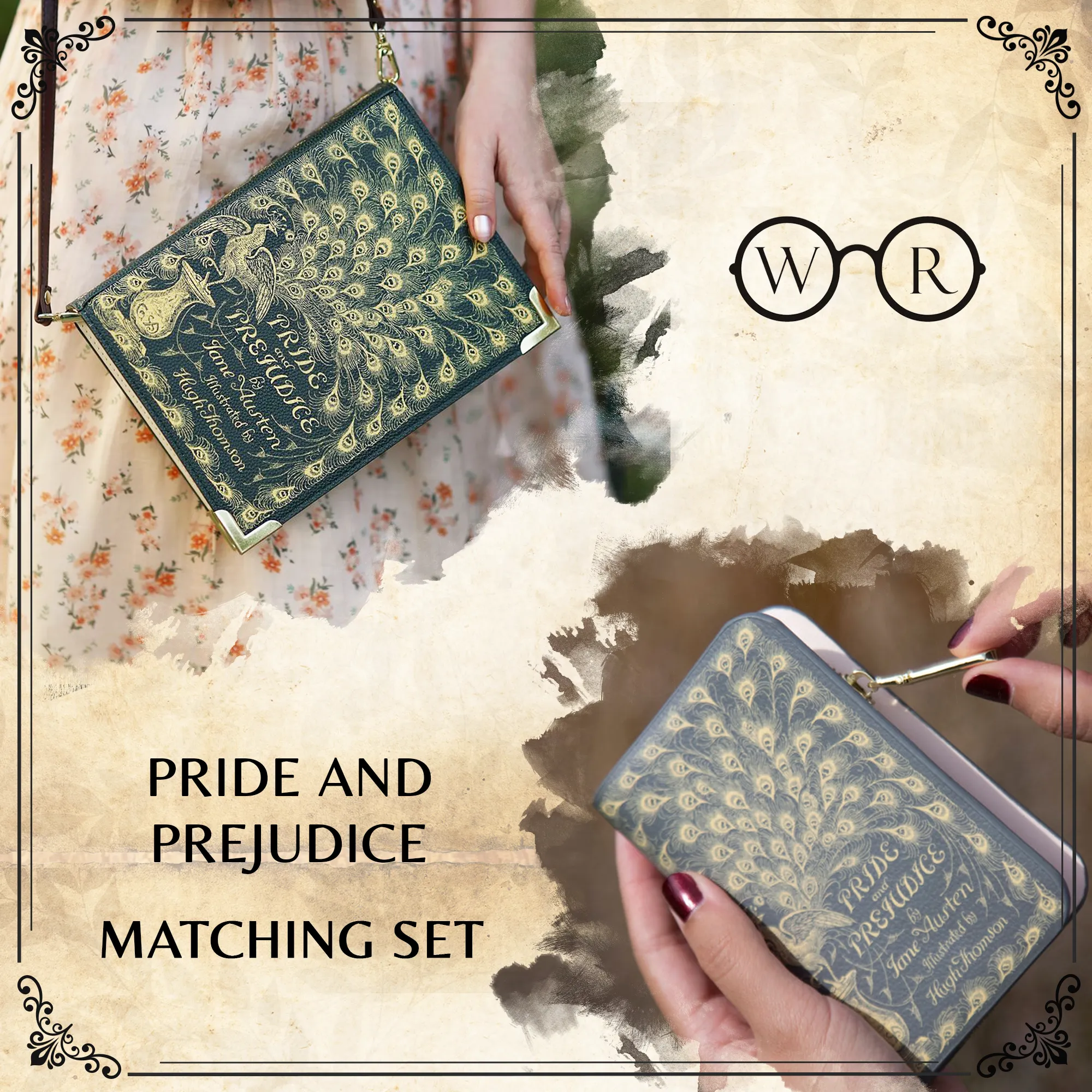 Pride and Prejudice Literary Bundle - Book Bag and Wallet Set