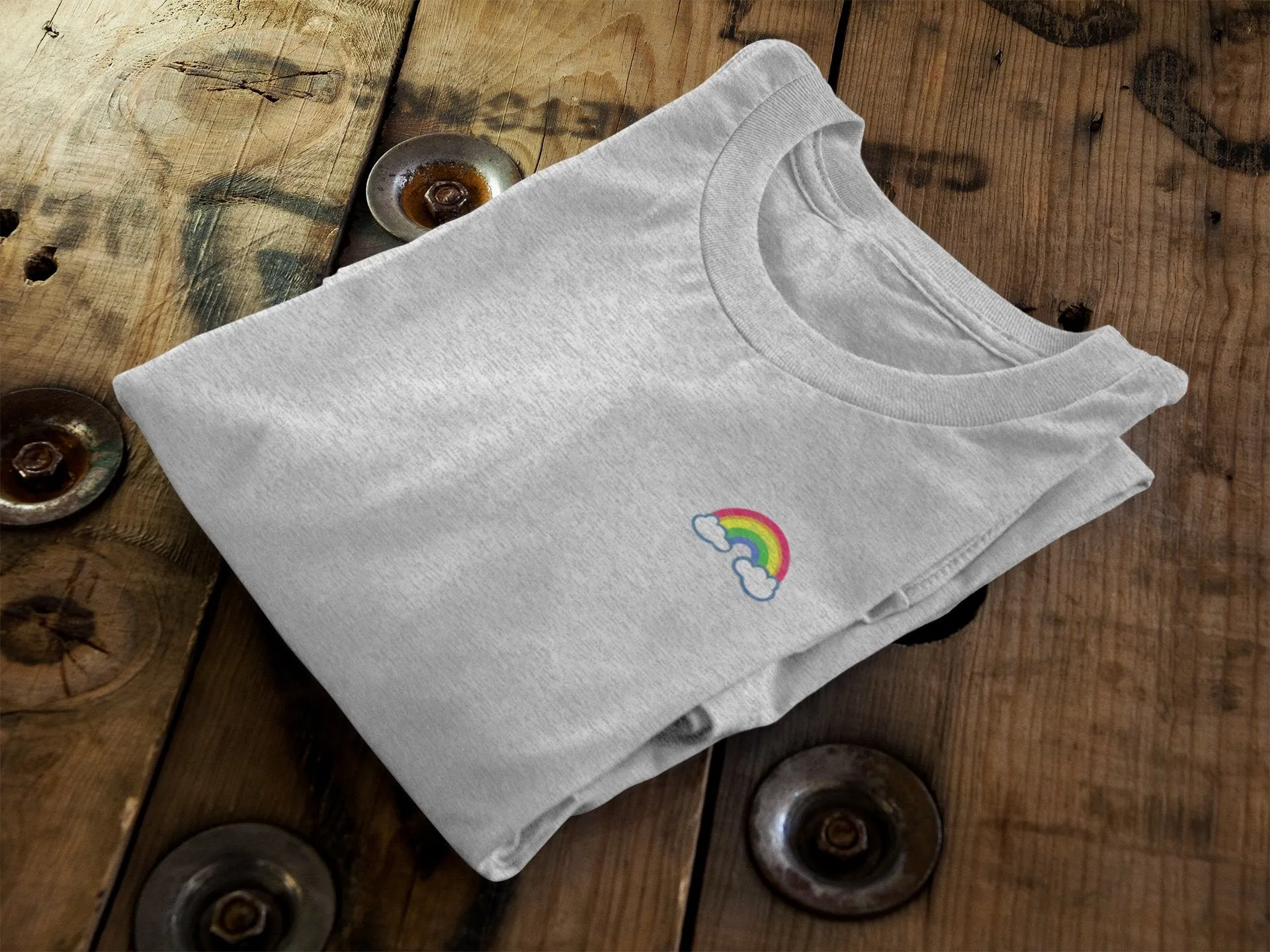 Rainbow Pocket || Organic Cotton || Vegan Unisex T-Shirt