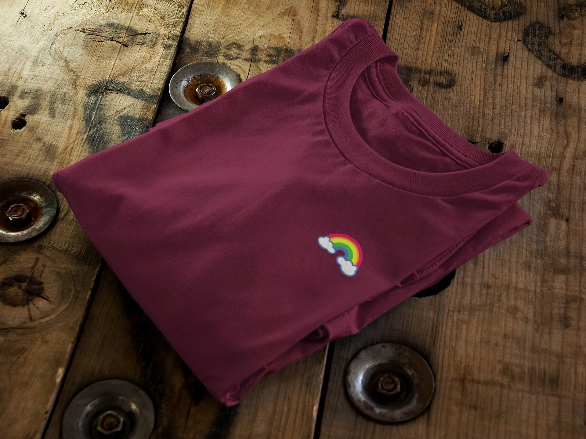 Rainbow Pocket || Organic Cotton || Vegan Unisex T-Shirt