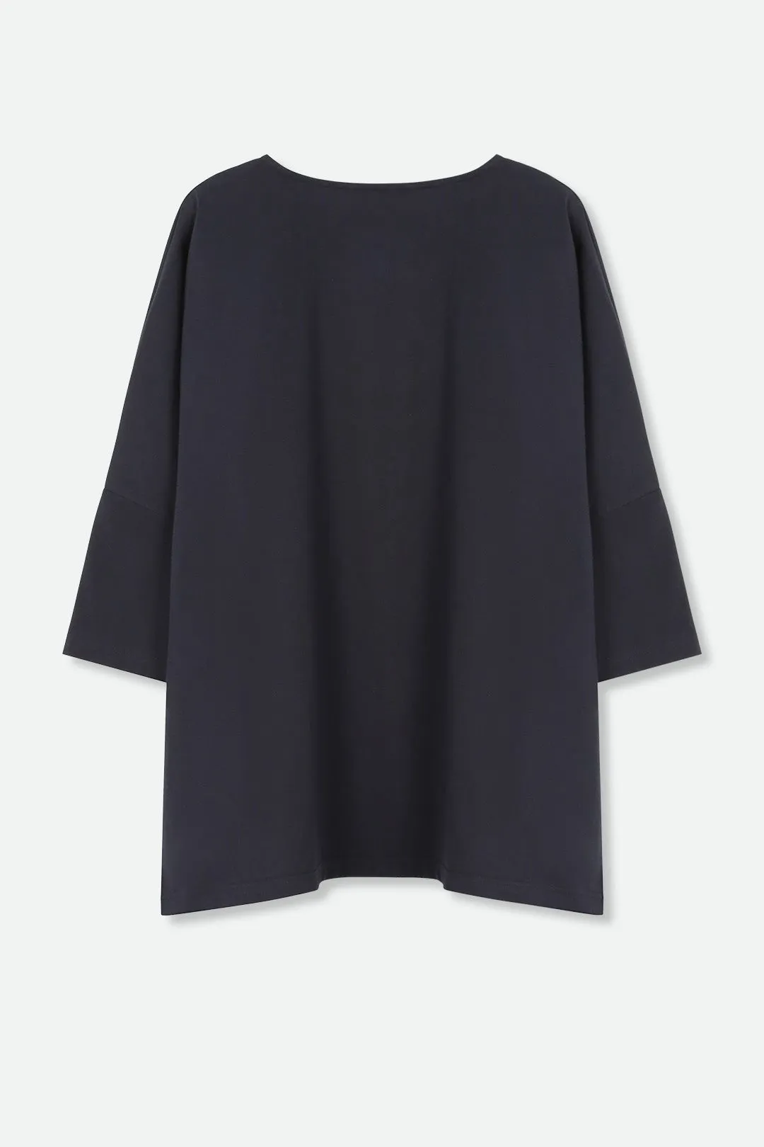 RAYA BOATNECK OVERSIZED TUNIC IN ITALIAN COTTON JERSEY