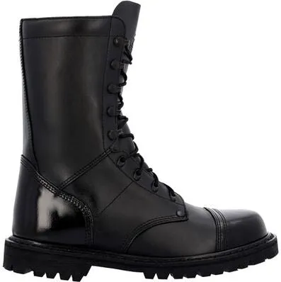 Rocky Women's Lace Up 10 Slip Resist Military Jump Boot -Black- RKC157