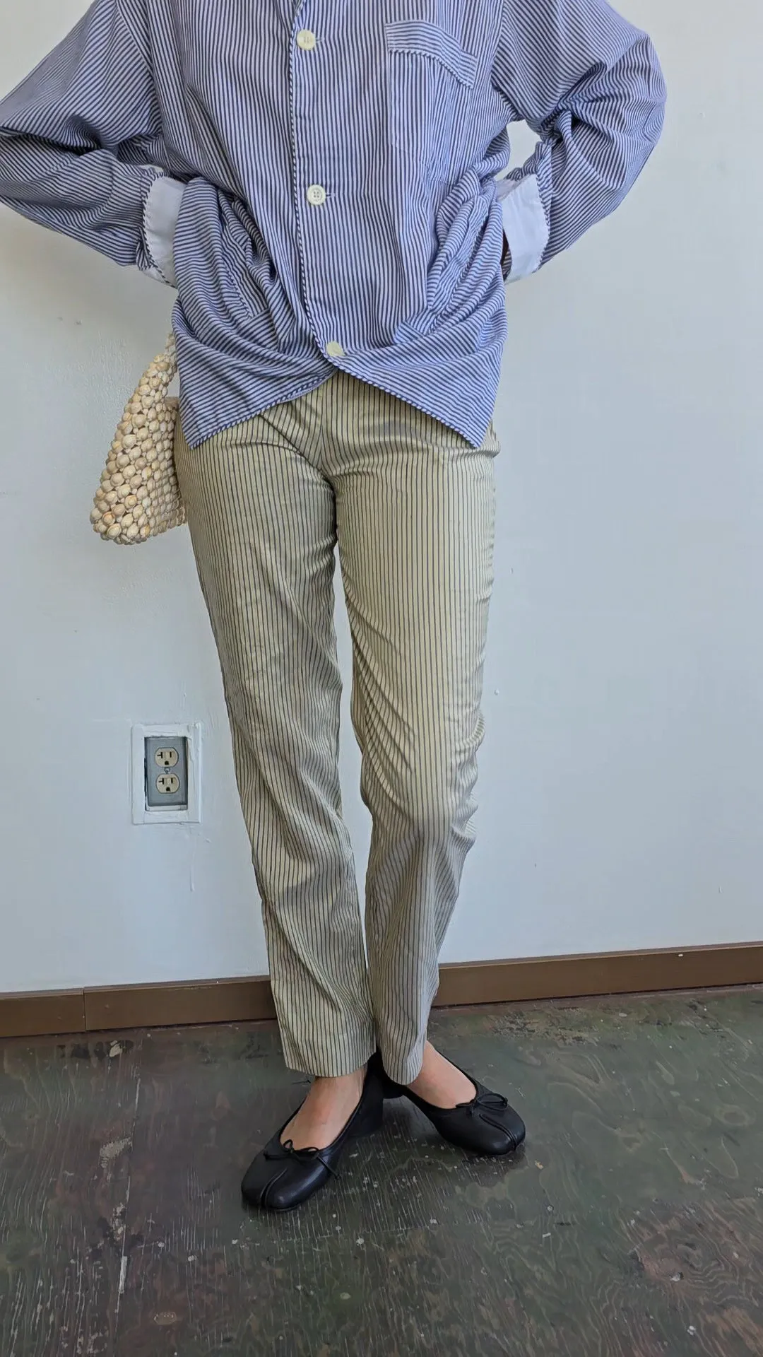 Romeo Gigli Silk Stripe Trouser (XS)