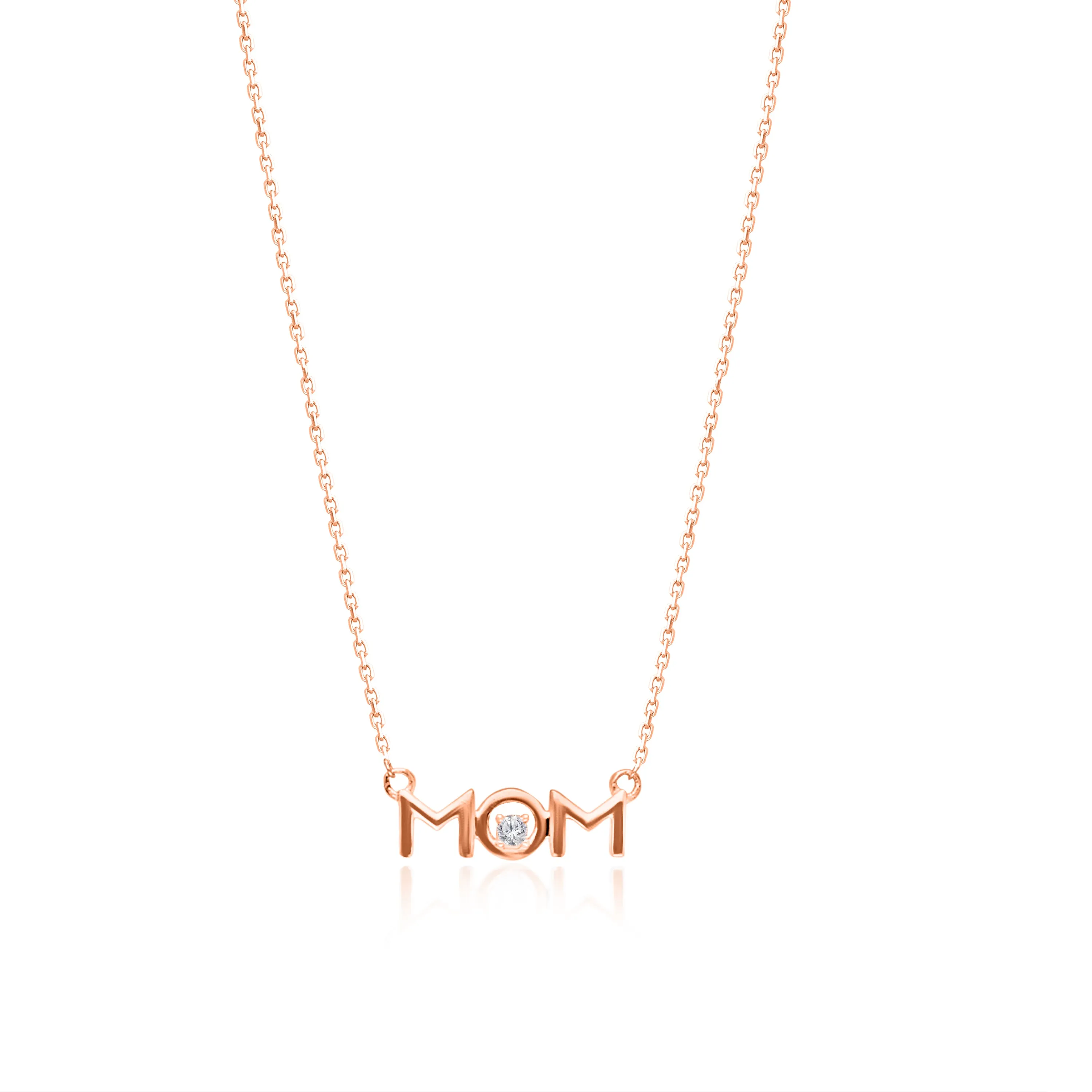 Rose Gold Diamond Eternal Mom Necklace