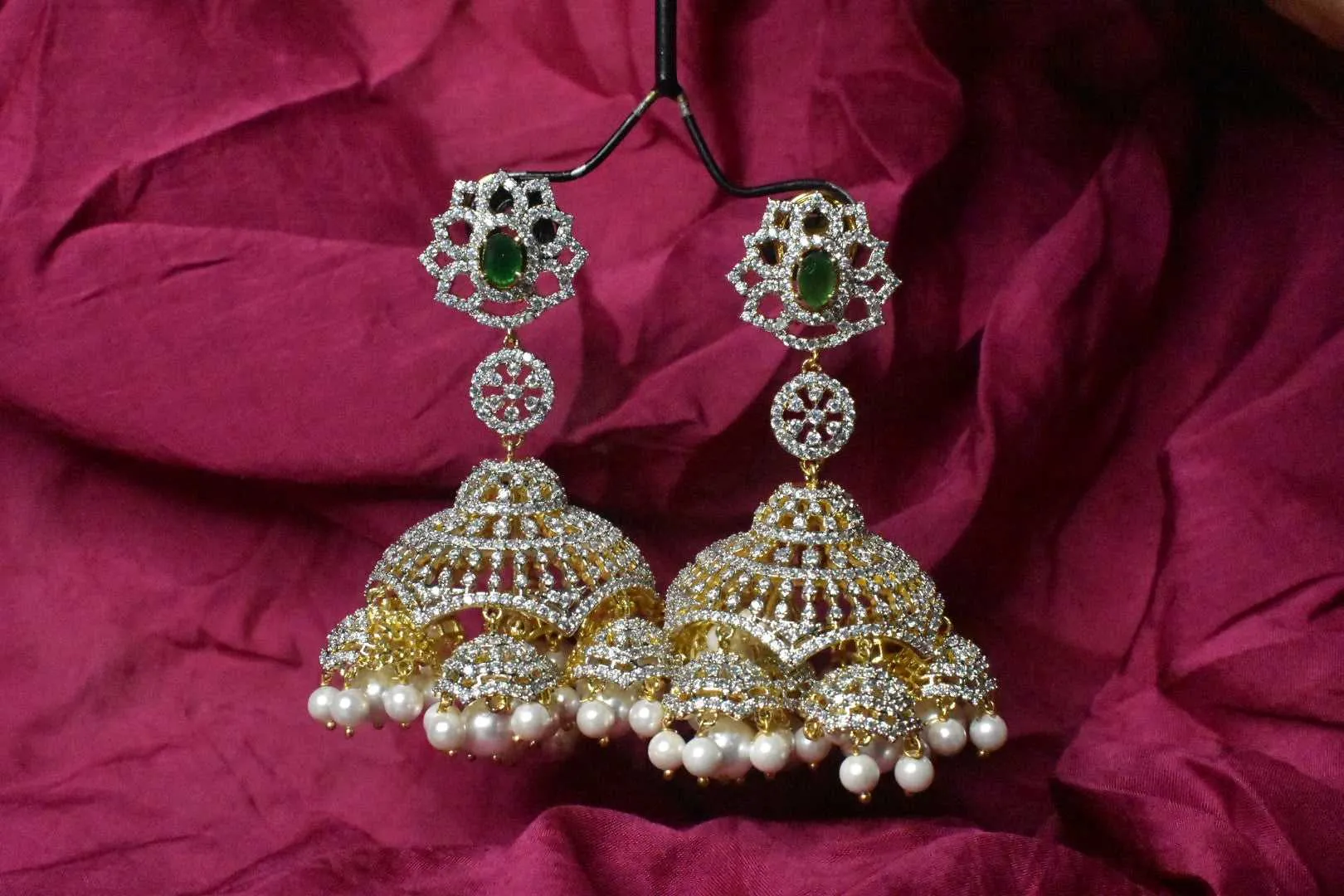 Royal Ravishing Diamond Jhumkas