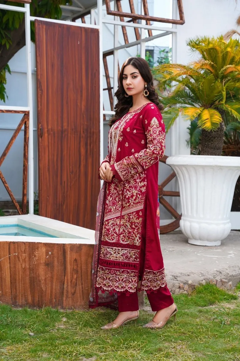 Sajni Embroidered Cotton Pakistani Suit SAJ09