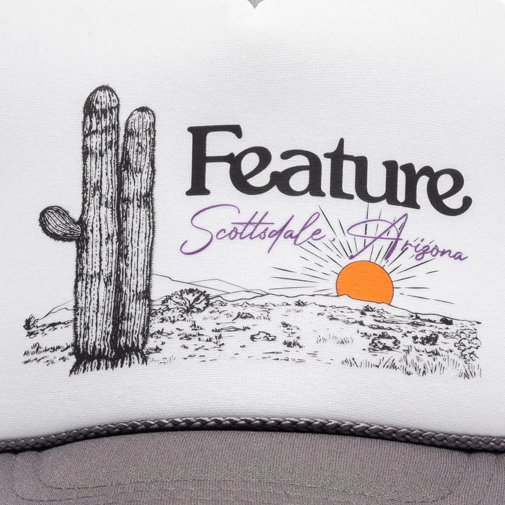 Scottsdale Cactus Trucker - Grey/White