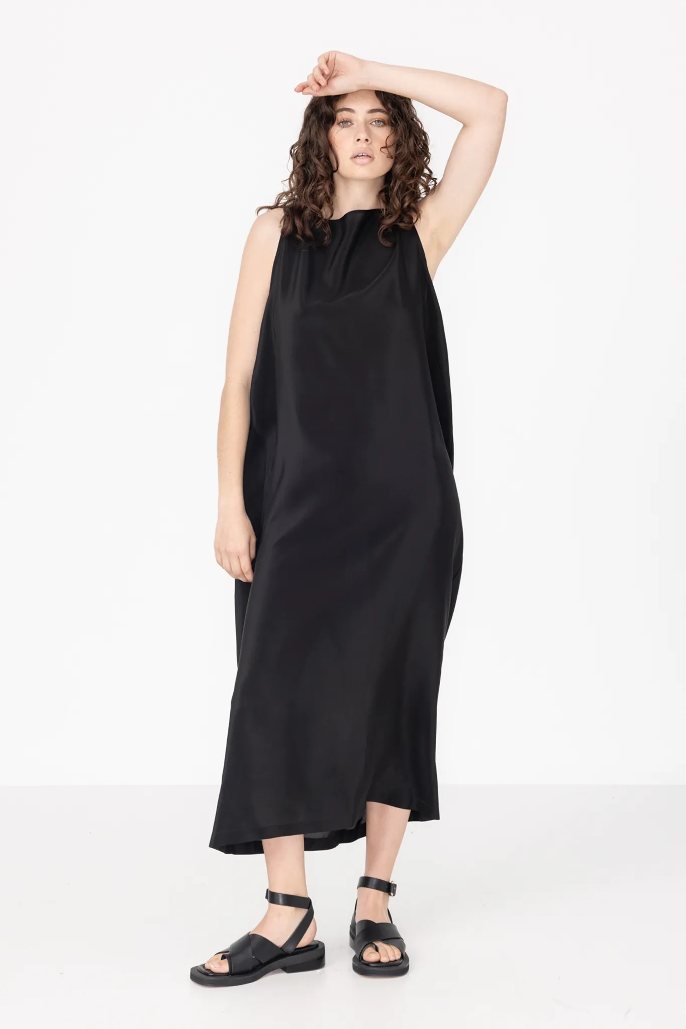 Shift Dress | Black Silk