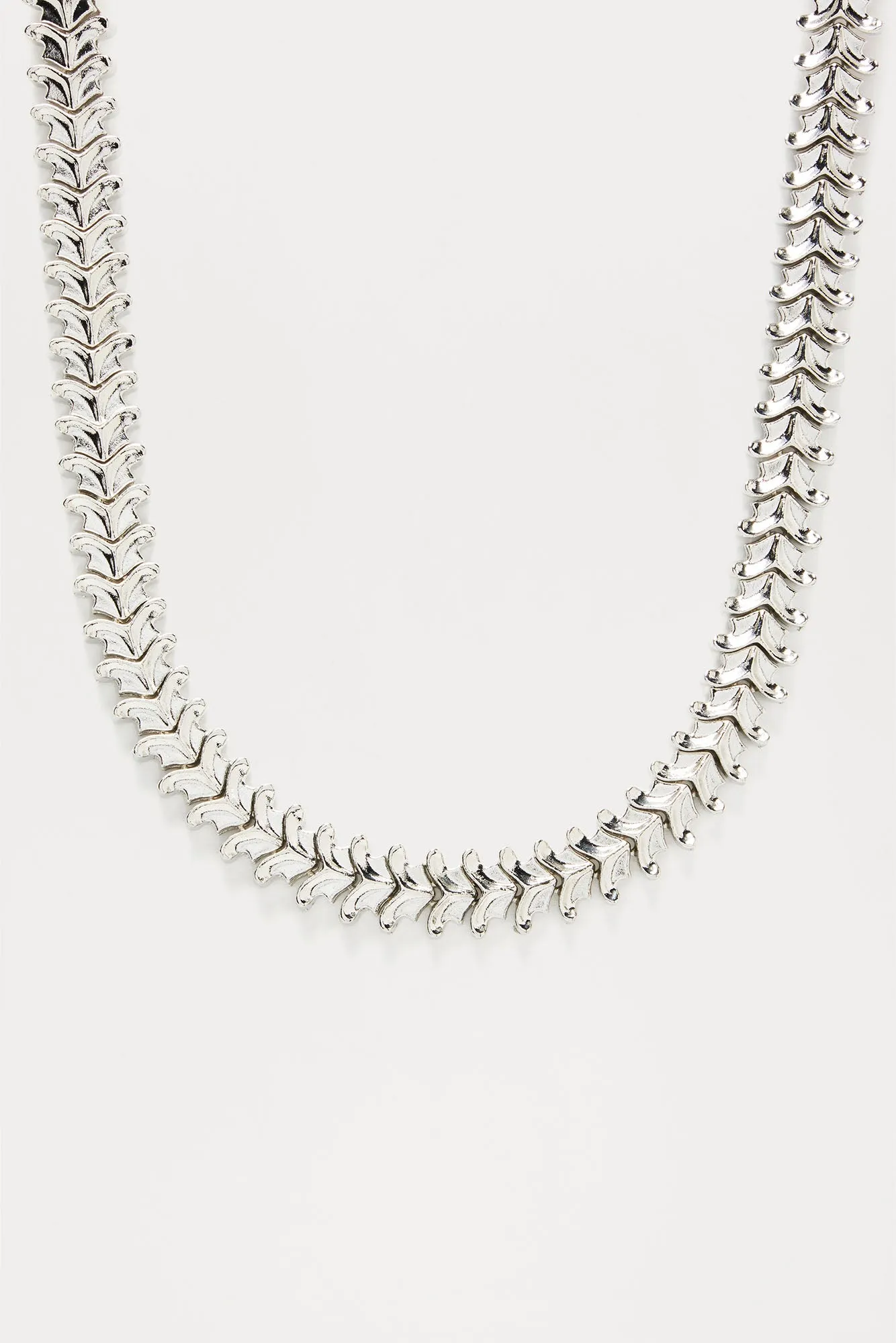 Solid Spine Necklace - Silver