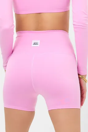 Speedy High Waist Biker Short - Baby Pink