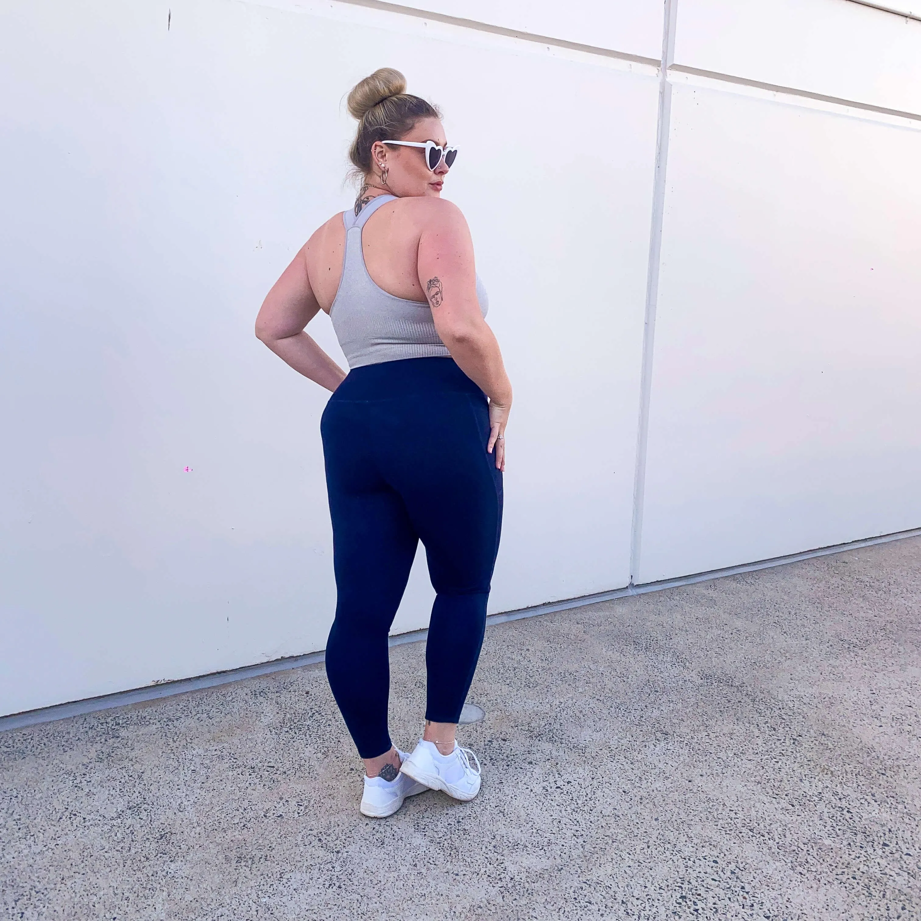 Squat Proof Long Leggings - Navy