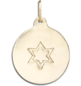 Star of David Disk Charm