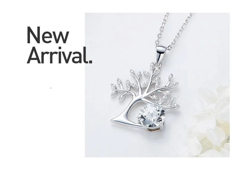 Sterling silver white crystal tree