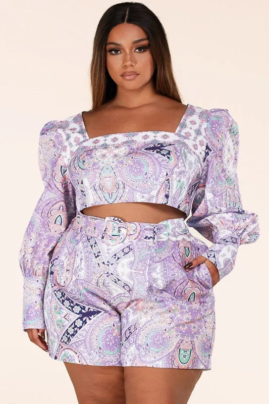 Sweet Lavender Paisley Set