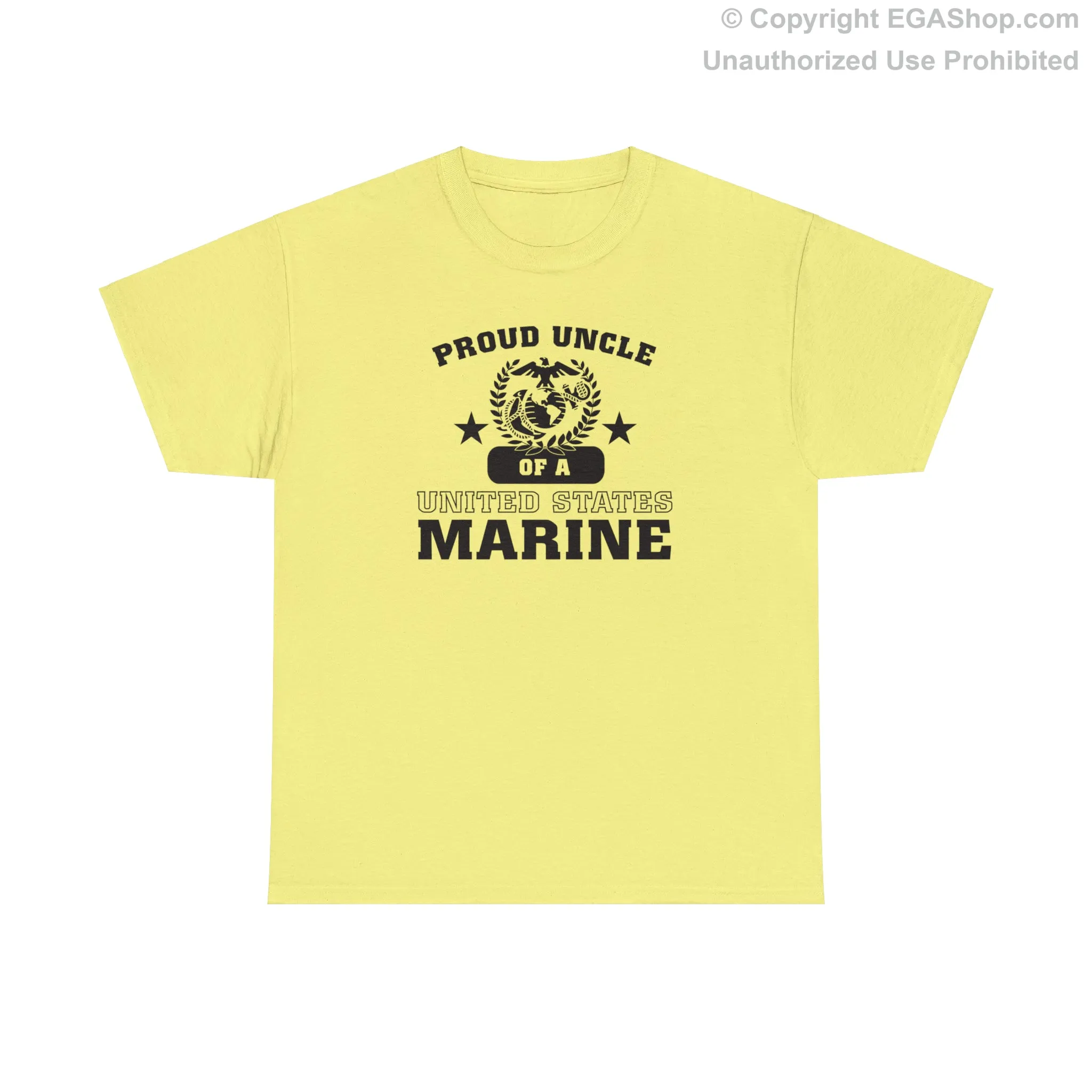 T-Shirt: Proud Uncle of a Marine (Varsity Style, Color Choices)