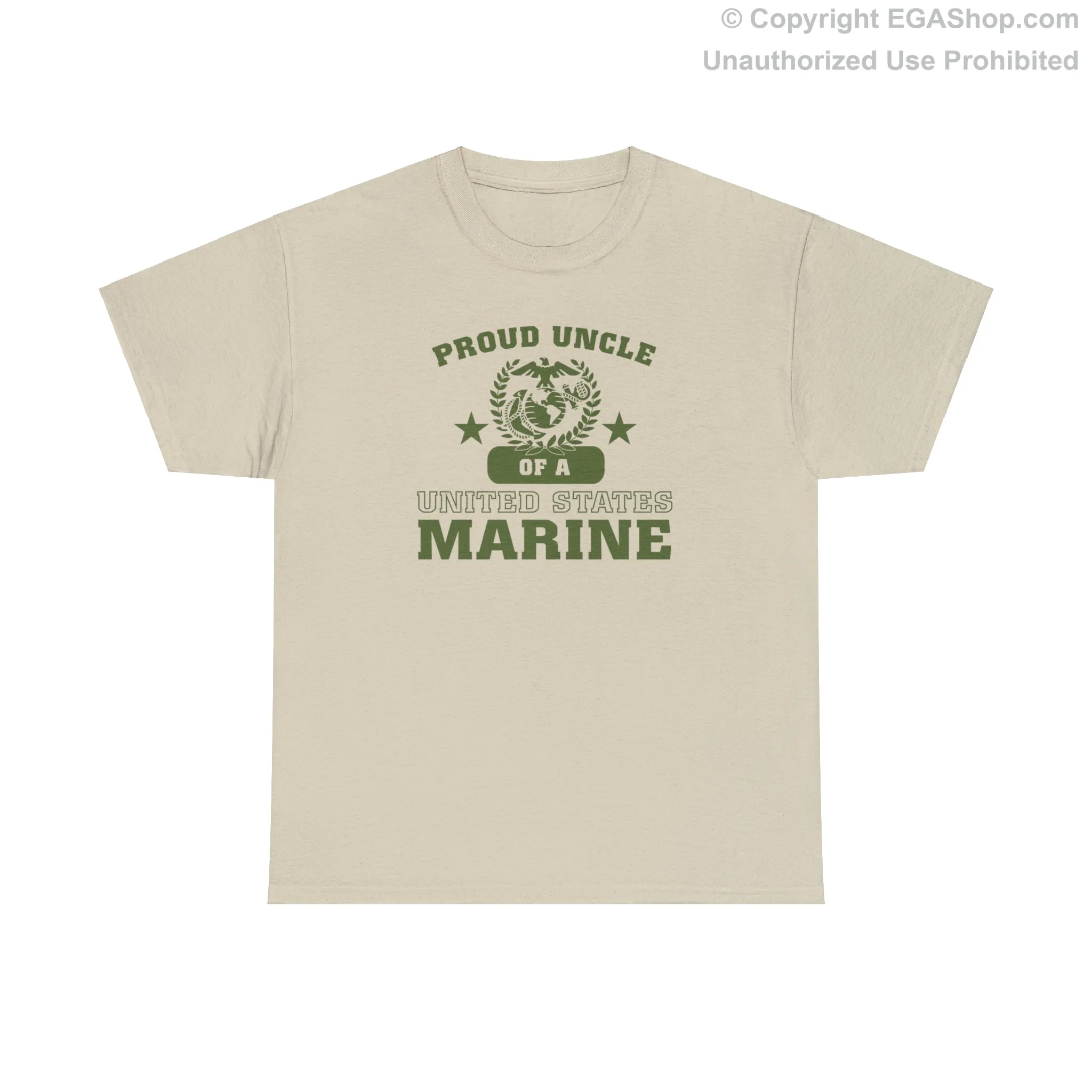 T-Shirt: Proud Uncle of a Marine (Varsity Style, Color Choices)