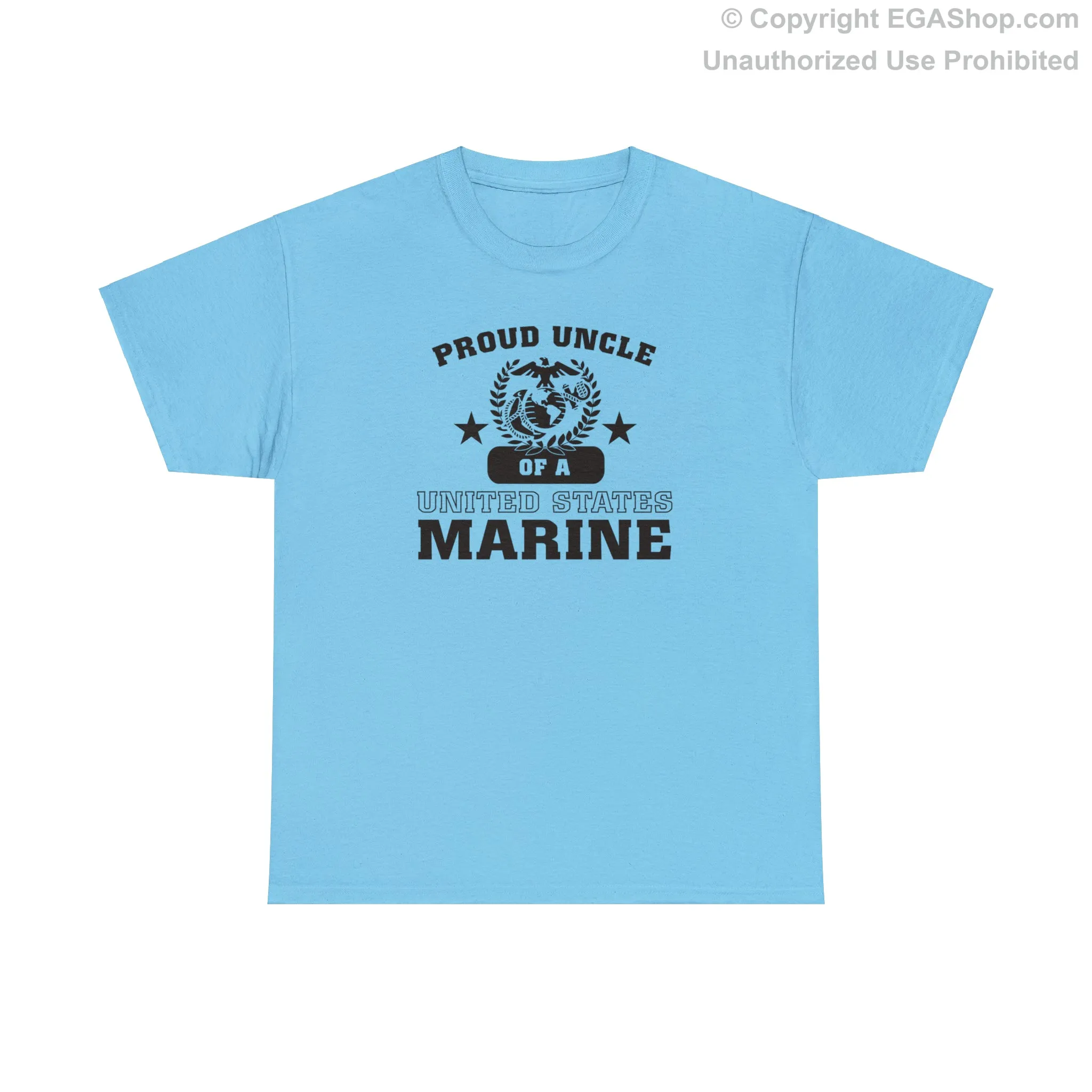 T-Shirt: Proud Uncle of a Marine (Varsity Style, Color Choices)